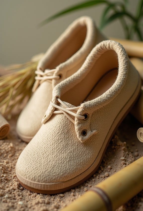 bamboo lining enhances vegan footwear