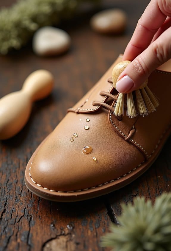 mushroom leather shoe care