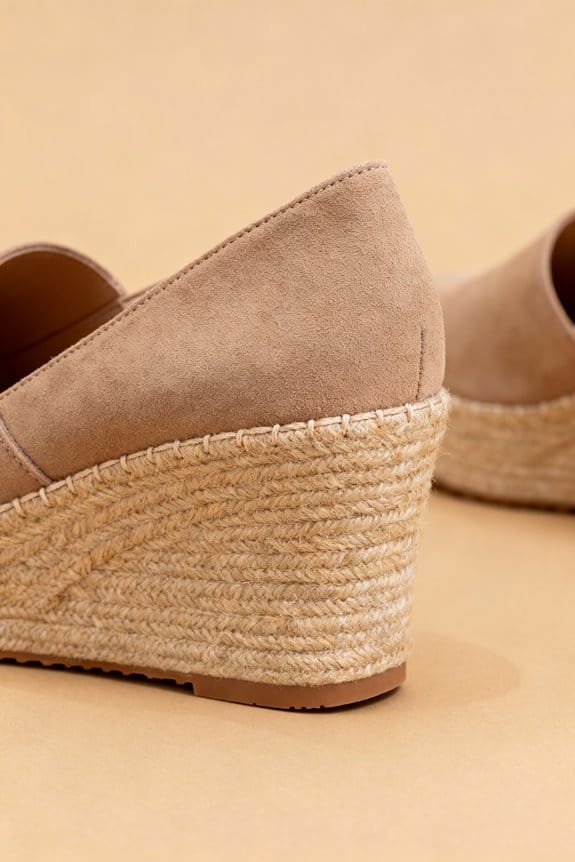 sustainable comfortable vegan wedges