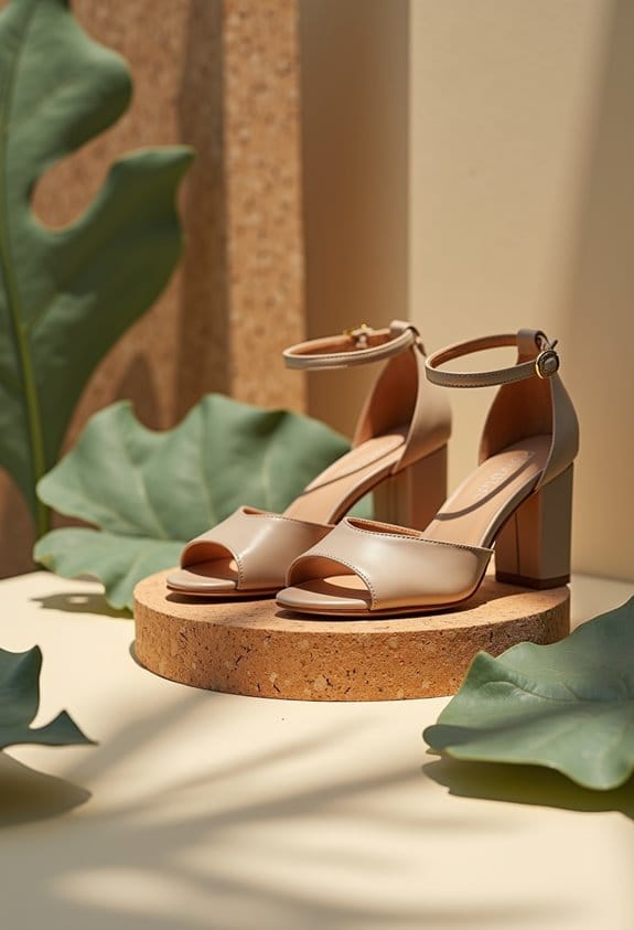 vegan ankle strap heels