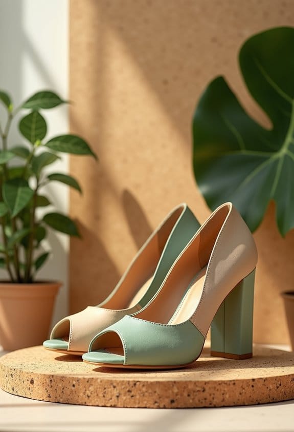 vegan block heel shoes