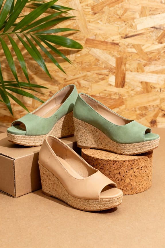 vegan stylish wedge shoes